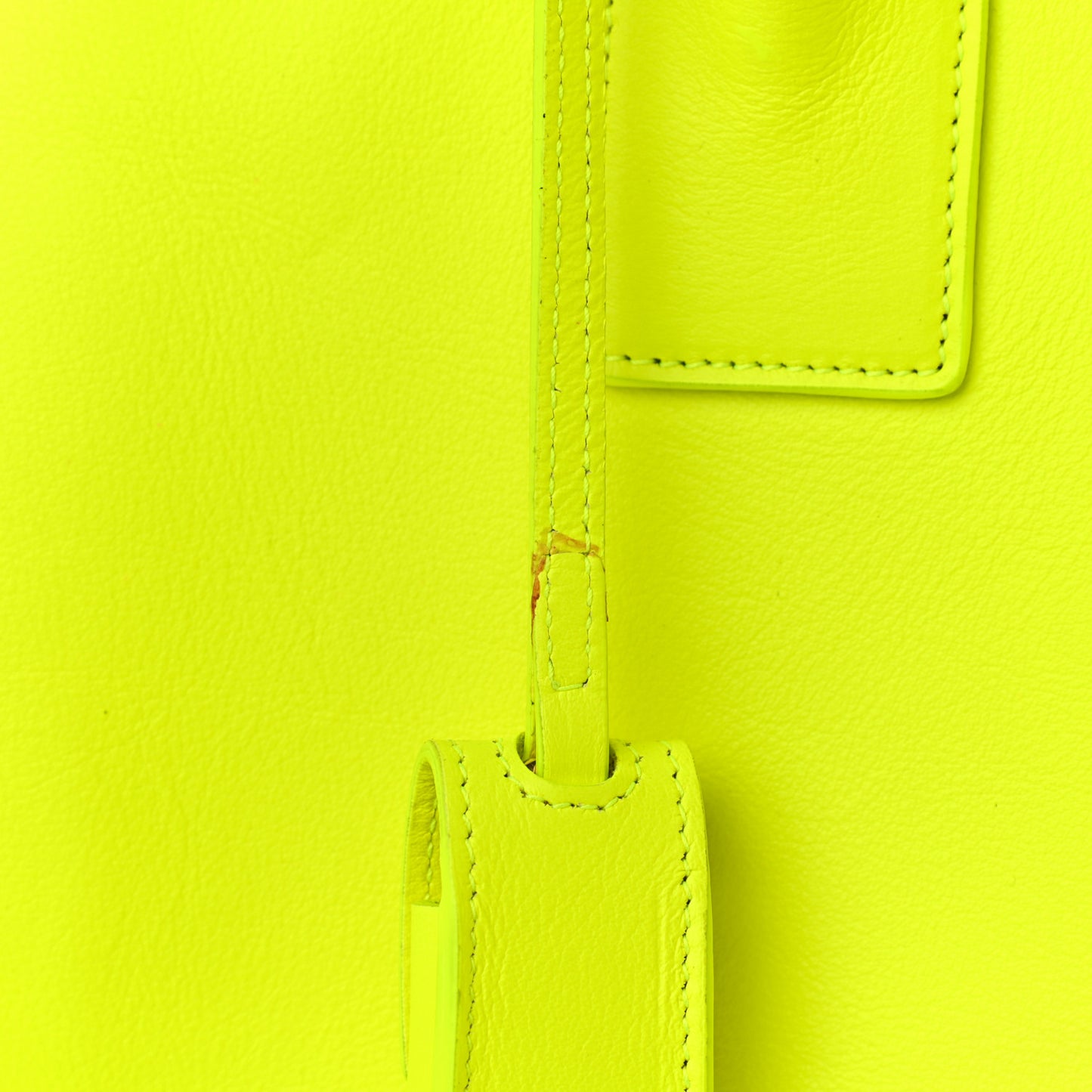Calfskin Small Sac De Jour Bag Neon Yellow