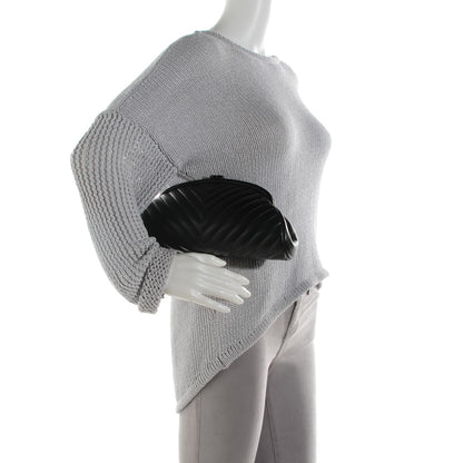 Chanel Lambskin Chevron Quilted Timeless Clutch So Black 2 of 7