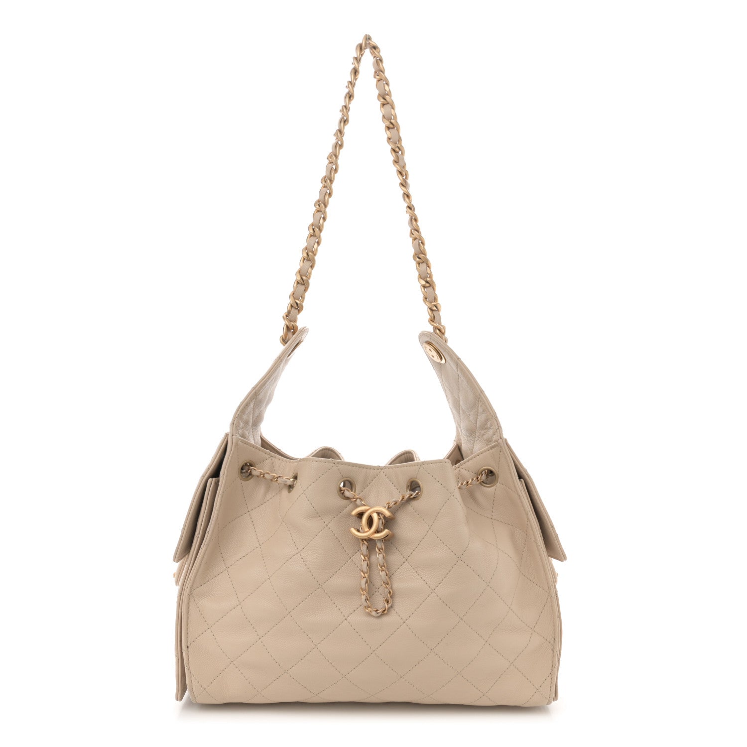 Chanel Caviar Quilted Small Chanel 25 Handbag Beige 1 of 11