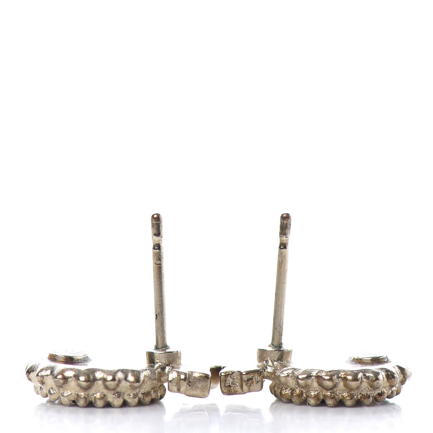 Chanel Round CC Bow Earrings Gold 3 of 4