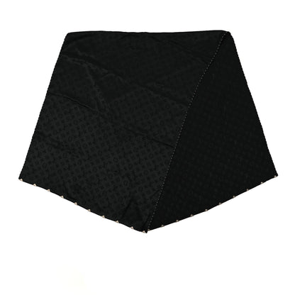 Louis Vuitton Silk Crystal Flower Crown Shawl Black 2 of 3