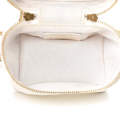 Chanel Caviar Quilted Mini Top Handle Vanity With Chain White 5 of 10