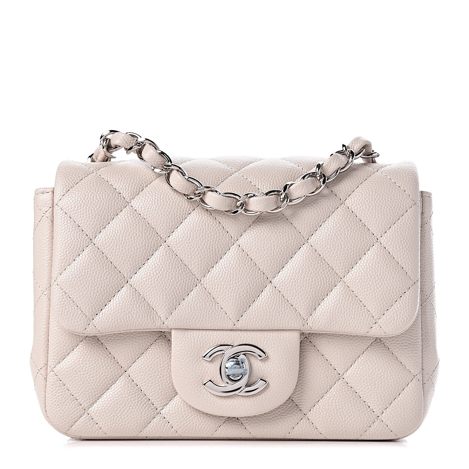 Chanel Caviar Quilted Mini Square Flap White 1 of 11