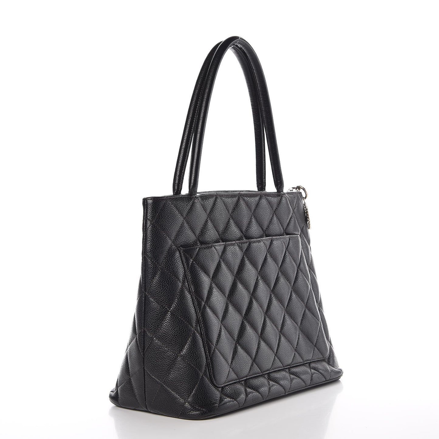 Caviar Quilted Medallion Tote Black
