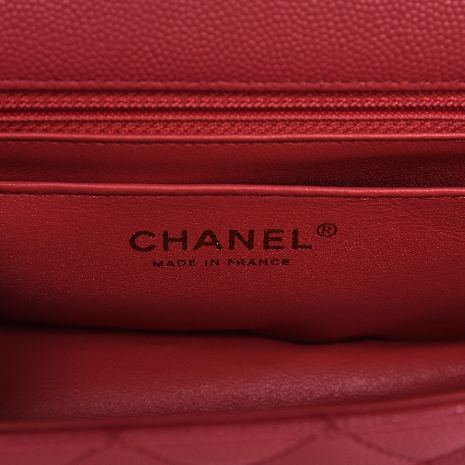 Chanel Caviar Quilted Mini Rectangular Flap Dark Pink 6 of 9