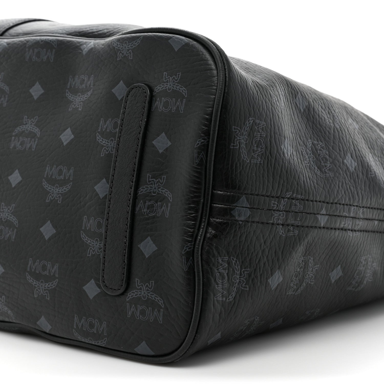 MCM Visetos Large Liz Reversible Shopper Tote Black 10 of 25