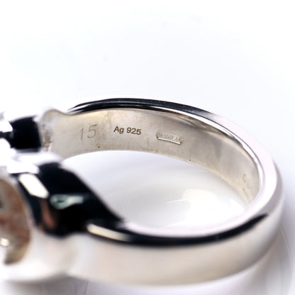 Gucci Sterling Silver Britt Interlocking G Heart Ring 54 7 7 of 8