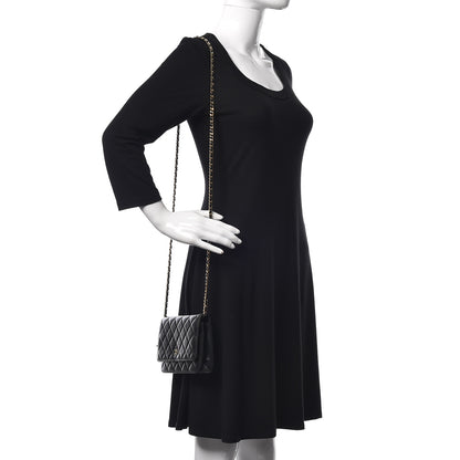 Chanel Lambskin Quilted Wallet On Chain WOC Black 2 of 12