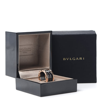 Bulgari 18K Rose Gold Black Ceramic B.Zero1 Four-Band Ring 51 5.75 7 of 7