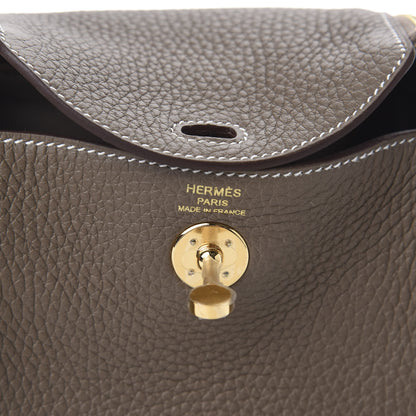Hermes Taurillon Clemence Mini Lindy 20 Etoupe 6 of 11