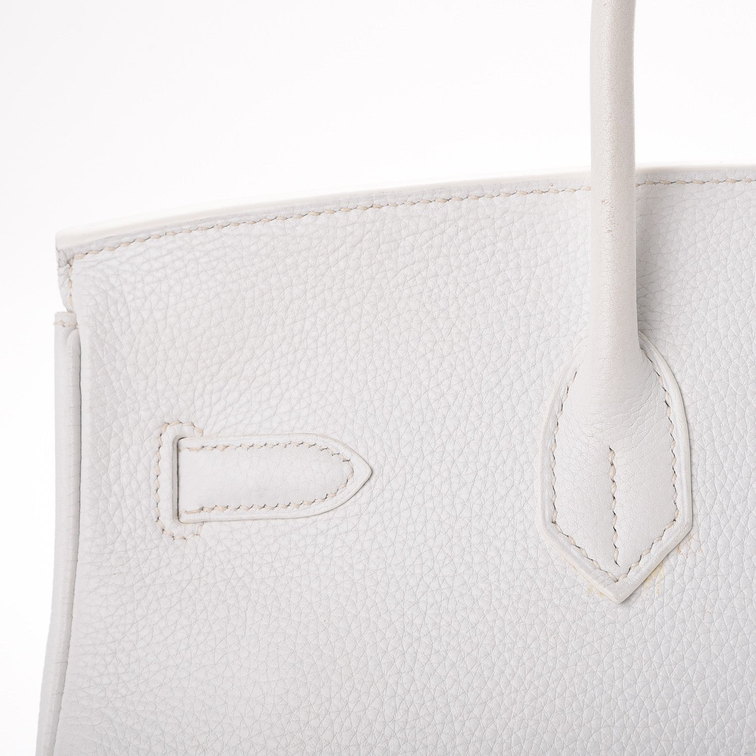 Hermes Taurillon Clemence Birkin 35 White 34 of 44