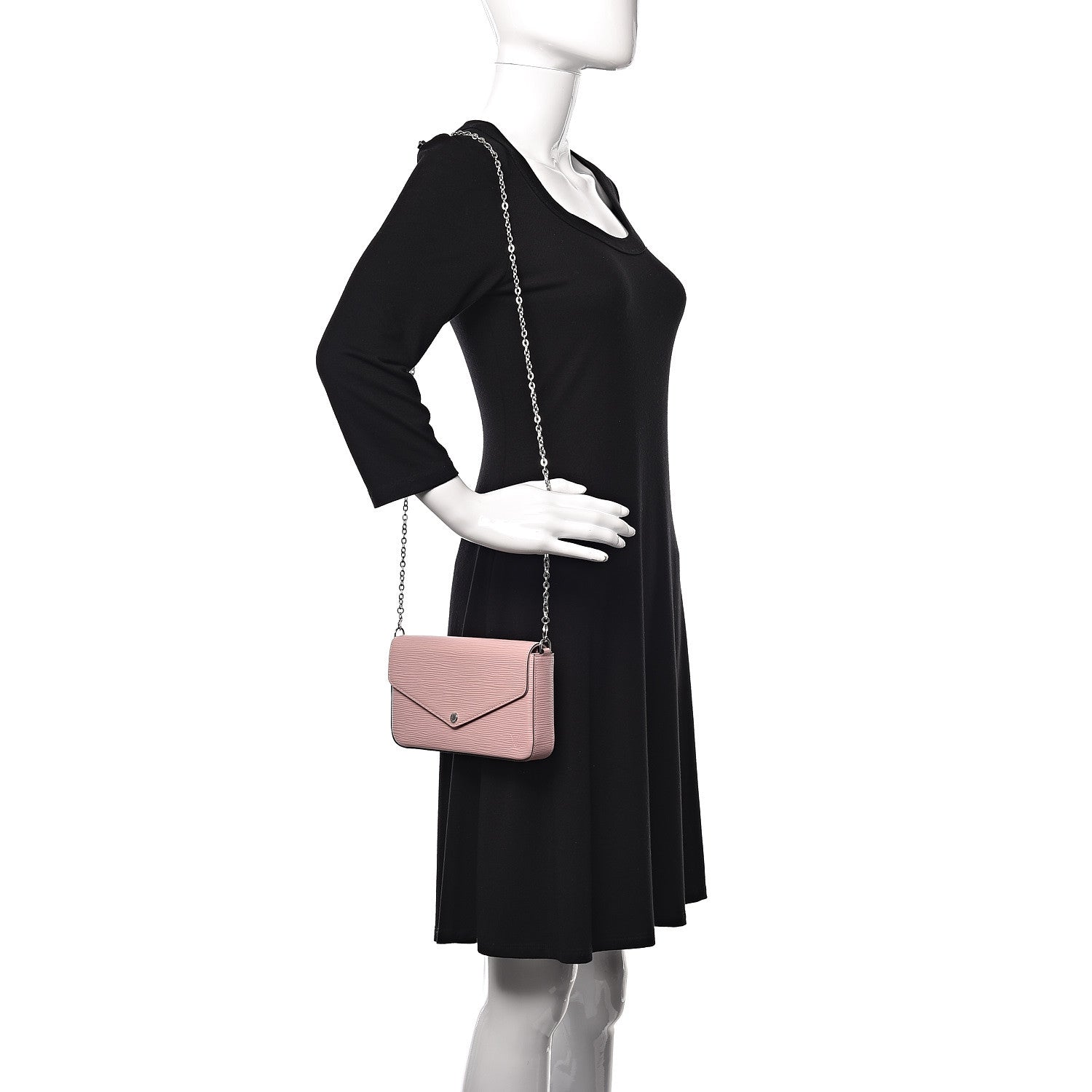 Louis Vuitton Epi Pochette Felicie Rose Ballerine 2 of 9