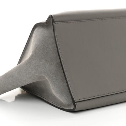 Celine Crocodile Embossed Nubuck Medium Trapeze Grey 8 of 10