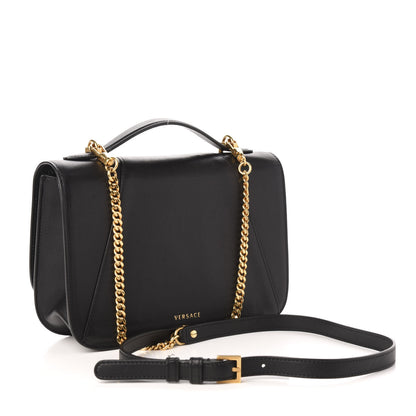 Versace Vitello Barocco Virtus Top Handle Shoulder Bag Black 3 of 11