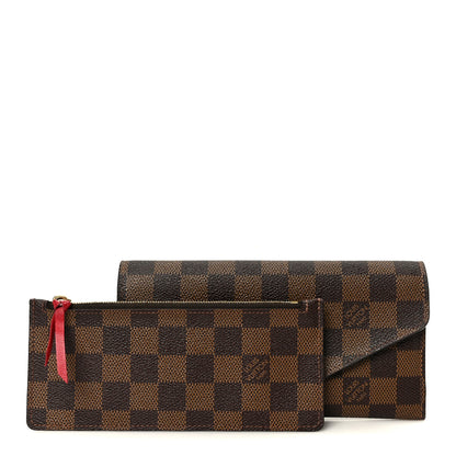 Louis Vuitton Damier Ebene Josephine Wallet Red 2 of 14