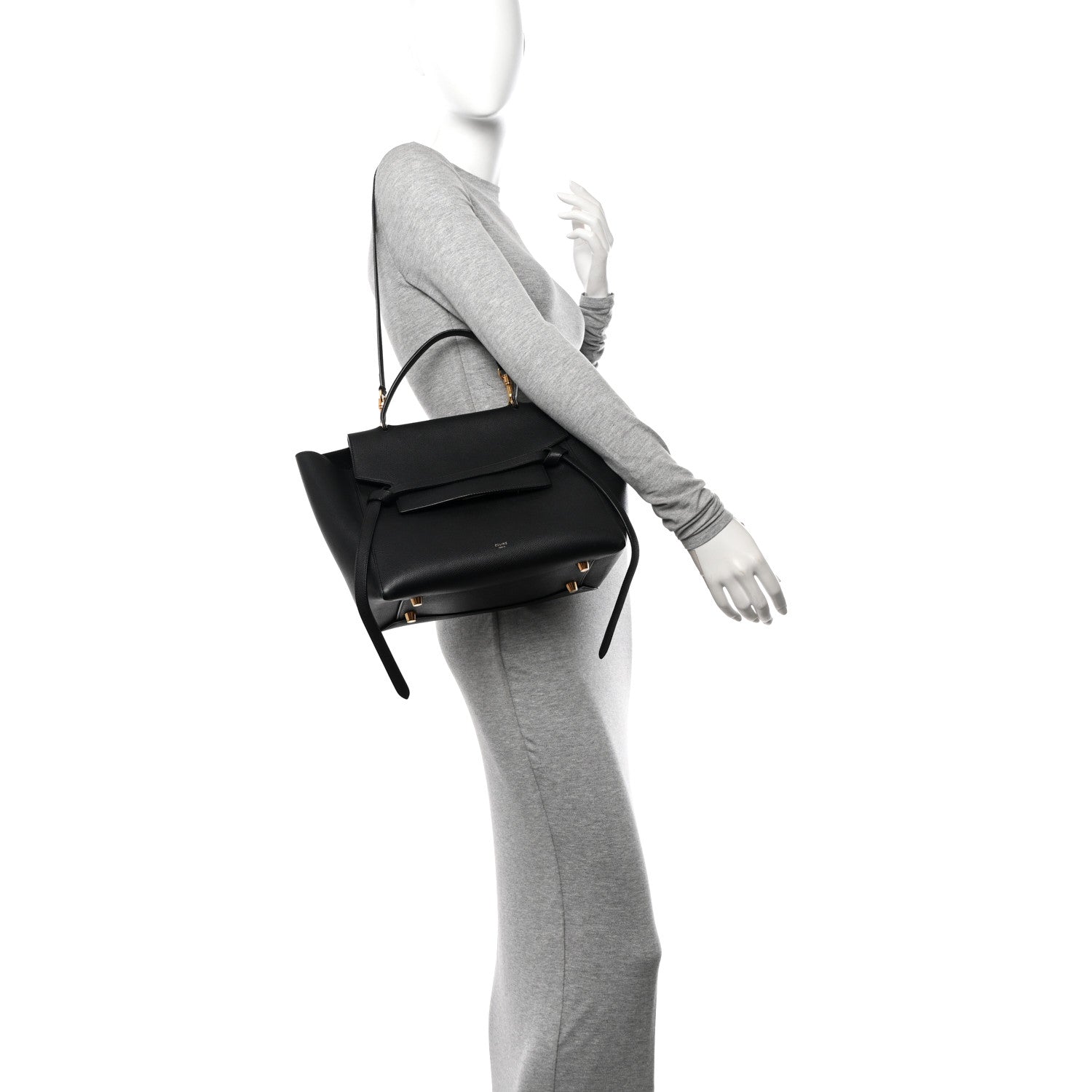 Celine Grained Calfskin Mini Belt Bag Black 2 of 13