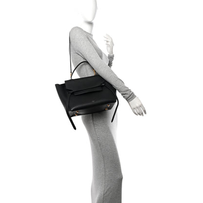 Celine Grained Calfskin Mini Belt Bag Black 2 of 13