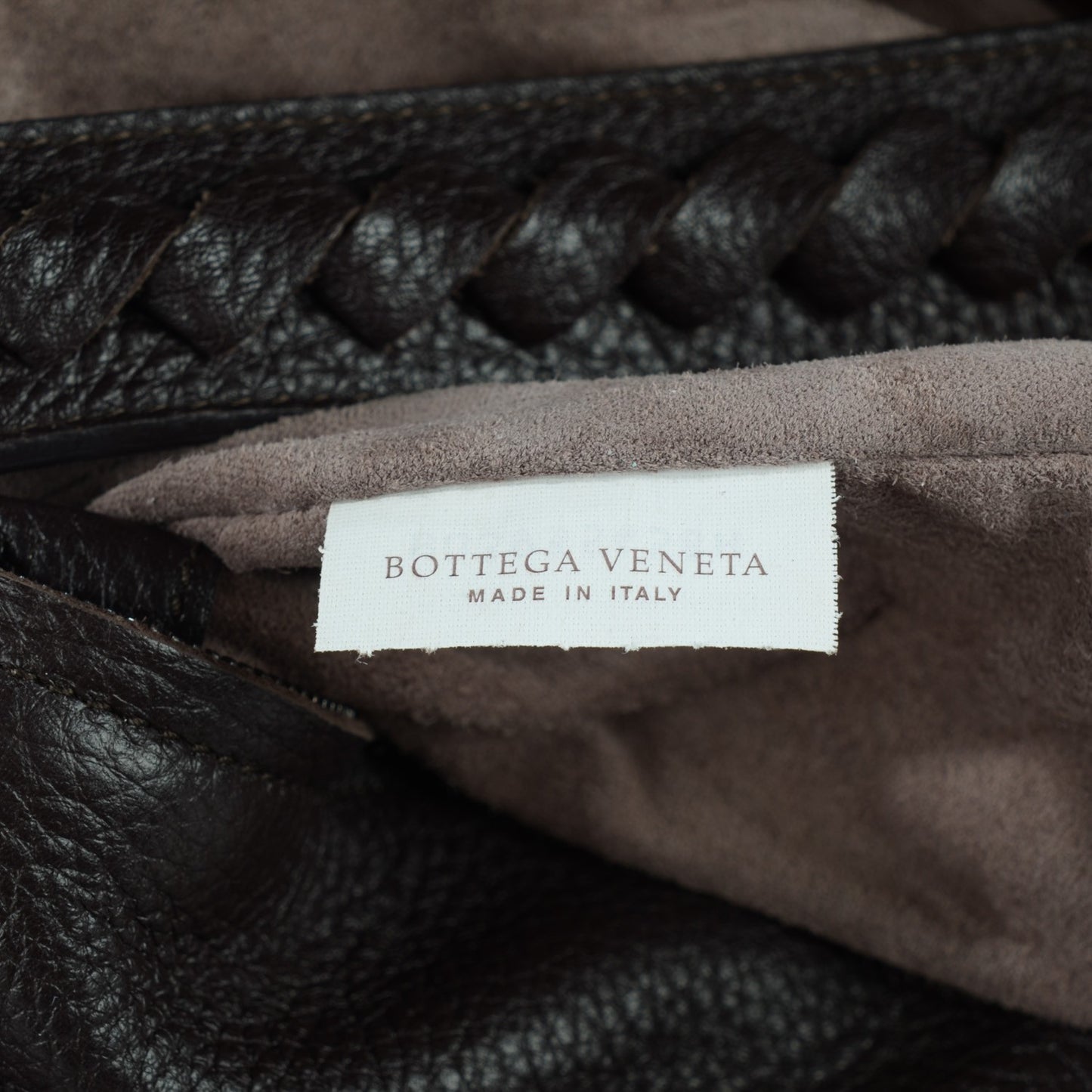 Washed Cervo Deerskin Large Hobo Ebano