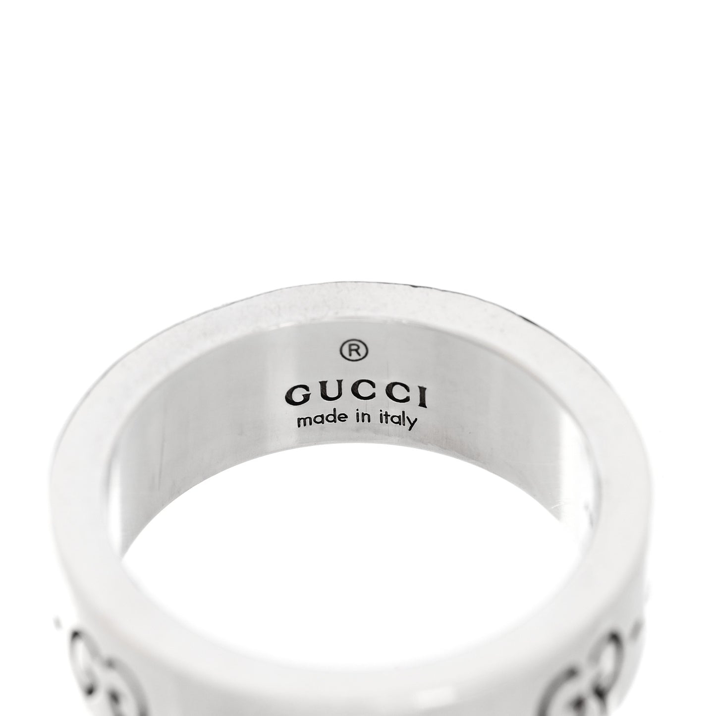 Sterling Silver Narrow GucciGhost Hamlet Skull Ring 49 4.75