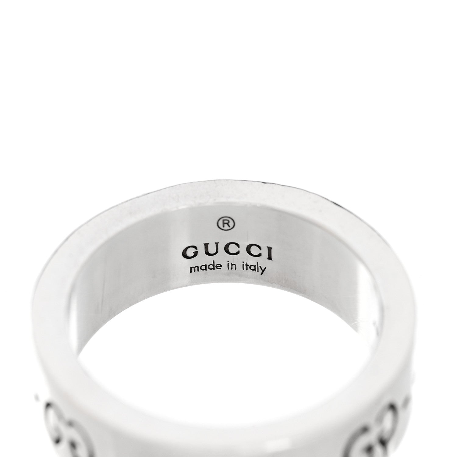 Gucci Sterling Silver Narrow GucciGhost Hamlet Skull Ring 49 4.75 4 of 5