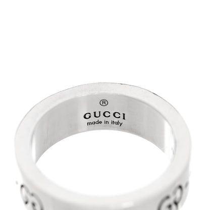 Gucci Sterling Silver Narrow GucciGhost Hamlet Skull Ring 49 4.75 4 of 5