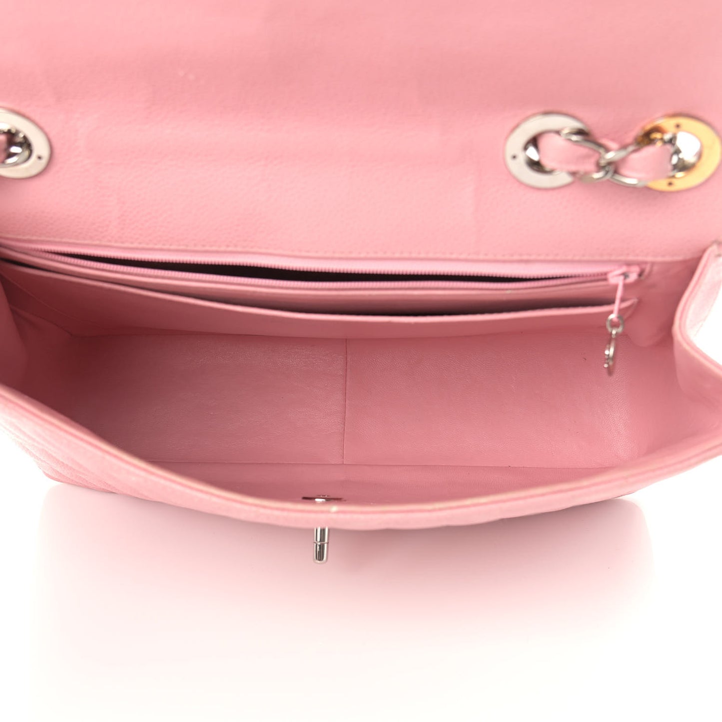 Caviar Quilted Jumbo Single Flap Pink