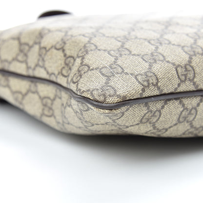 Gucci GG Supreme Monogram Medium Flat Messenger Bag Dark Brown 8 of 12