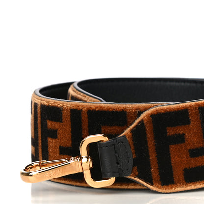 Fendi Velvet Tapestry FF Strap You Tobacco 3 of 6