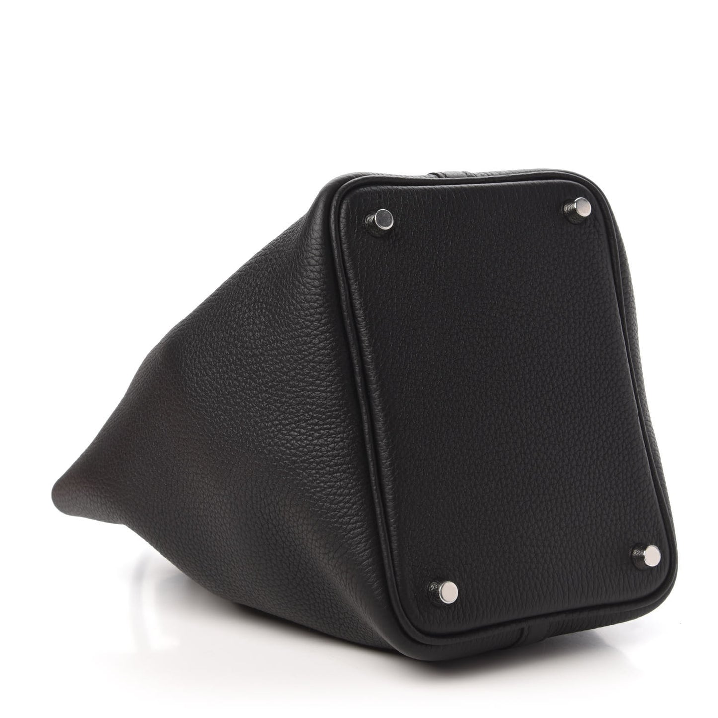 Taurillon Clemence Matte Alligator Picotin Lock Touch 18 PM Black