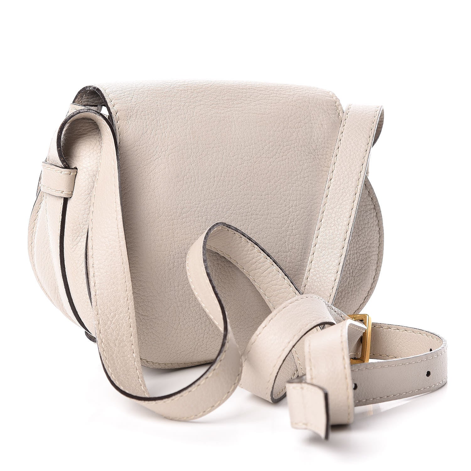 Chloe Calfskin Mini Marcie Round Crossbody Bag Dove 3 of 14