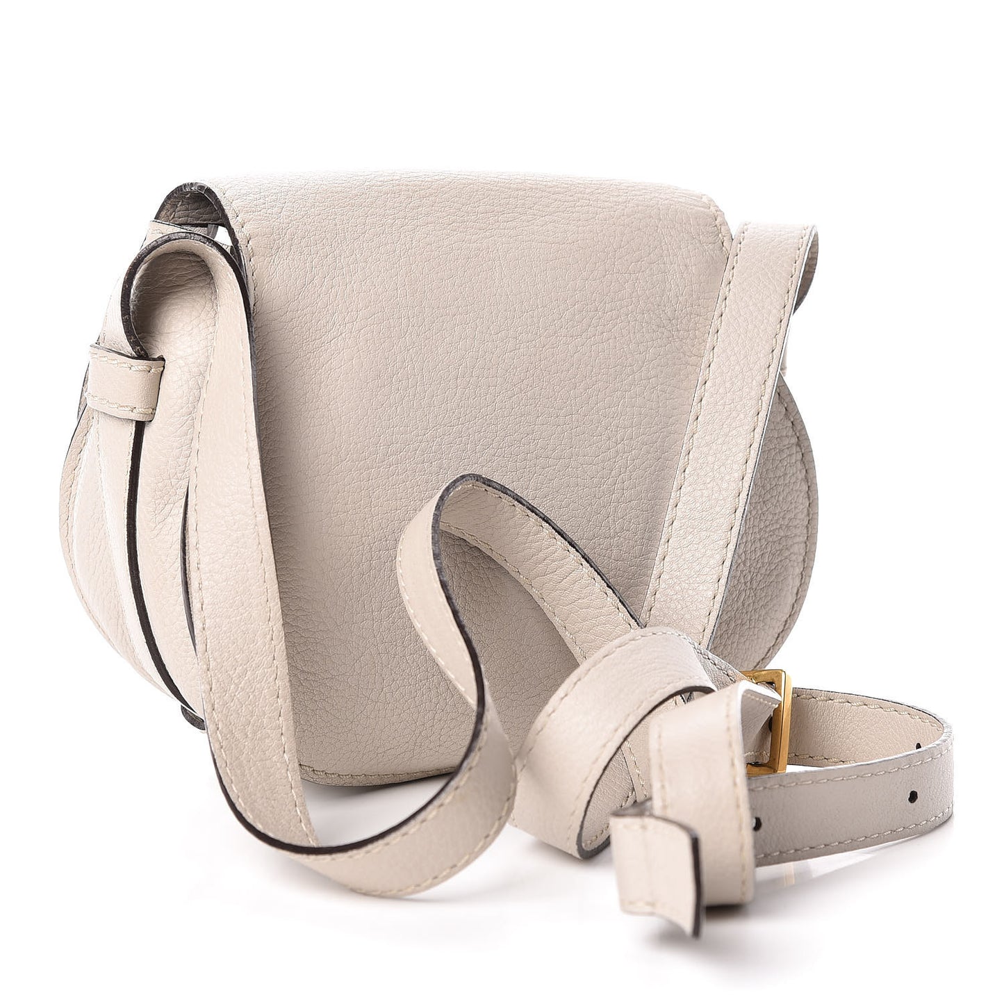 Calfskin Mini Marcie Round Crossbody Bag Dove