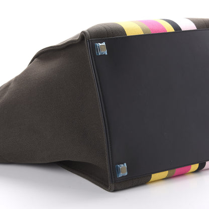 Celine Canvas Striped Medium Phantom Luggage Multicolor 7 of 12