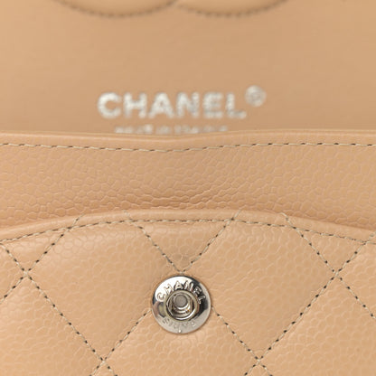 Chanel Caviar Quilted Medium Double Flap Beige 12 of 14