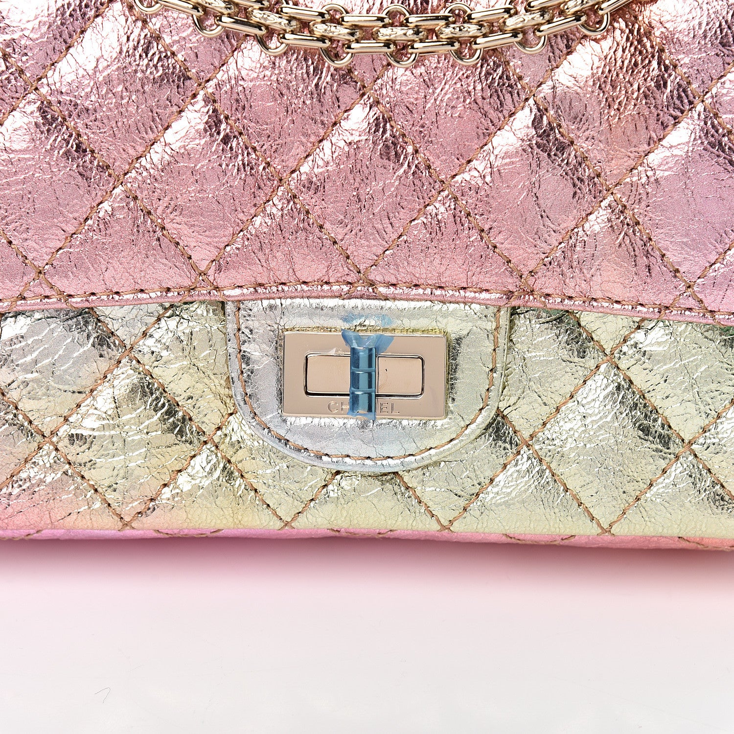 Chanel Metallic Goatskin Quilted Mini 2.55 Reissue Flap Multicolor 9 of 10