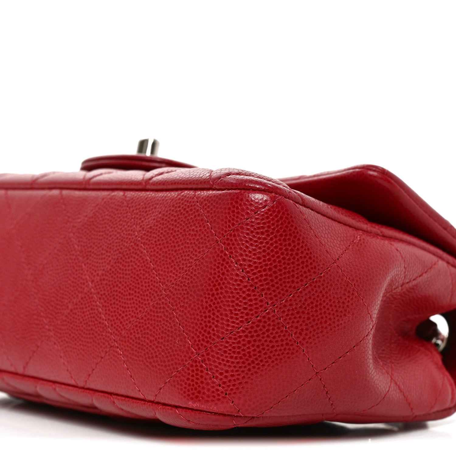 Chanel Caviar Quilted Mini Rectangular Flap Red 10 of 10
