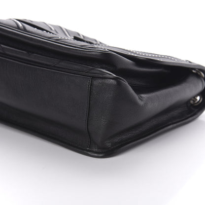 Saint Laurent Calfskin Matelasse Monogram Microstud Medium Niki Chain Satchel Black 7 of 9