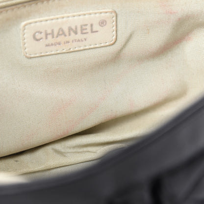 Chanel Washed Lambskin Quilted Medium Chain Around Messenger Black 9 of 20