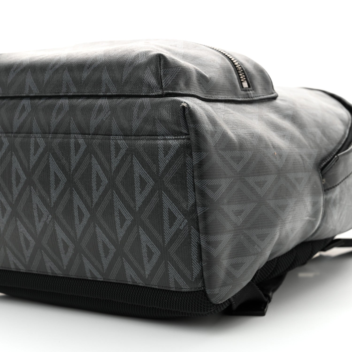 Christian Dior Coated Canvas CD Diamond Rider Zipped Backpack Black 9 of 12