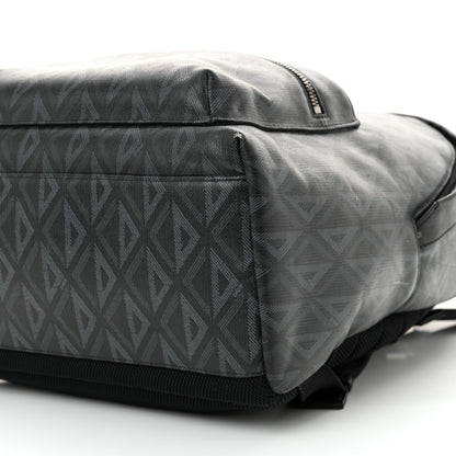 Christian Dior Coated Canvas CD Diamond Rider Zipped Backpack Black 9 of 12