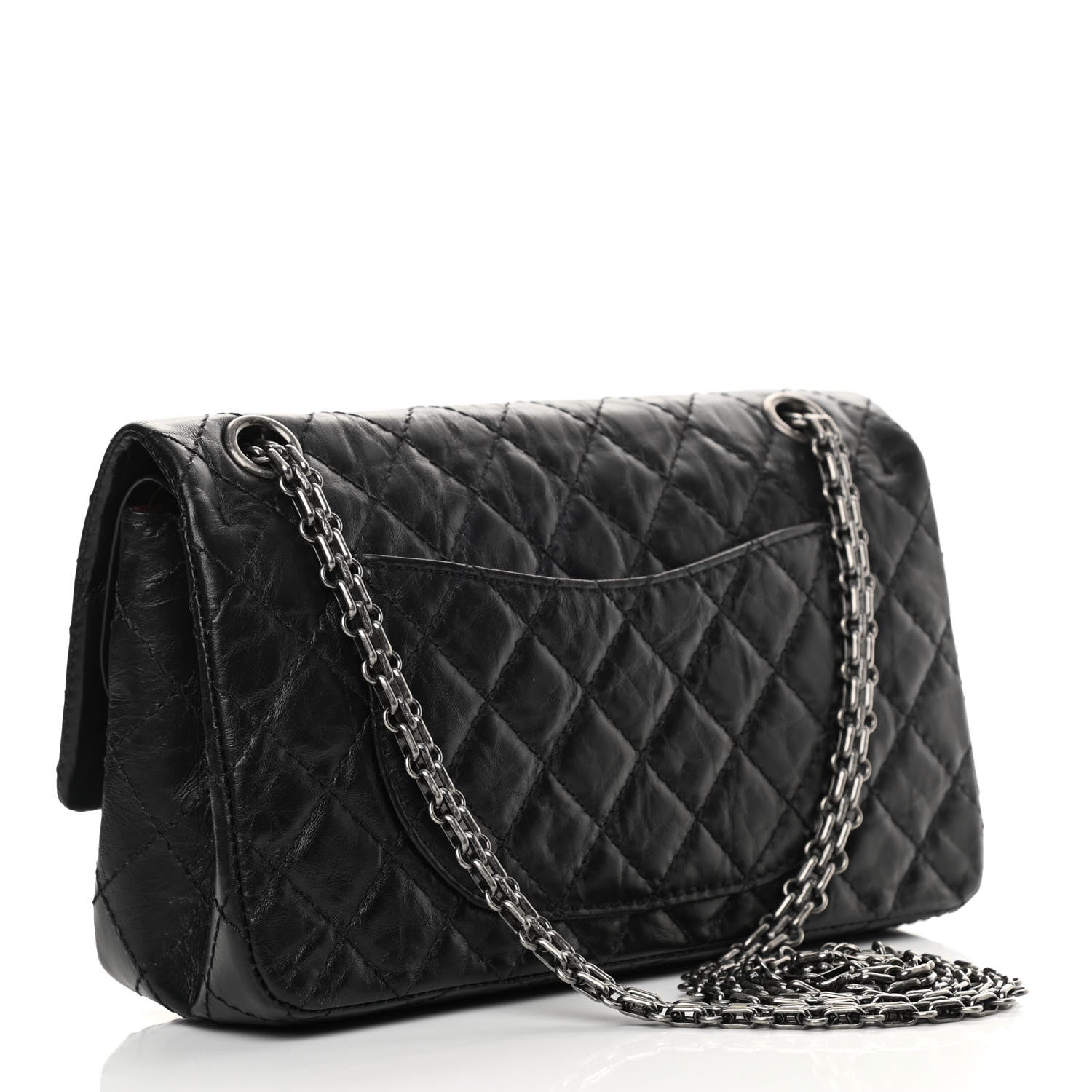 Chanel Aged Calfskin Quilted 2.55 Reissue 225 Flap Black 3 of 13