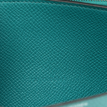 Hermes Epsom Enamel Constance Long Wallet Bleu Paon 8 of 10