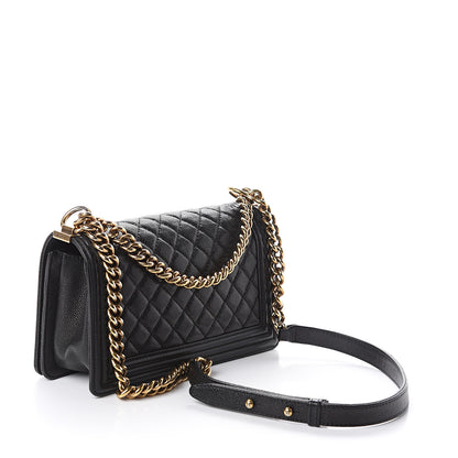 Chanel Caviar Quilted Medium Boy Flap Black 2 of 9