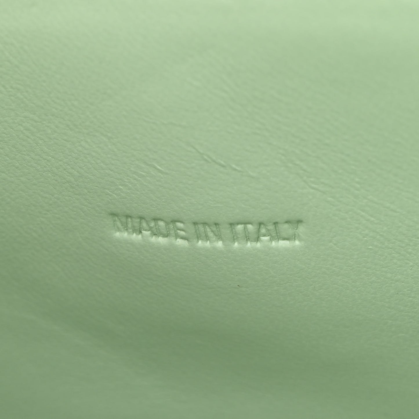 Shiny Calfskin Crocodile Embossed Hourglass Top Handle Bag XS Light Green
