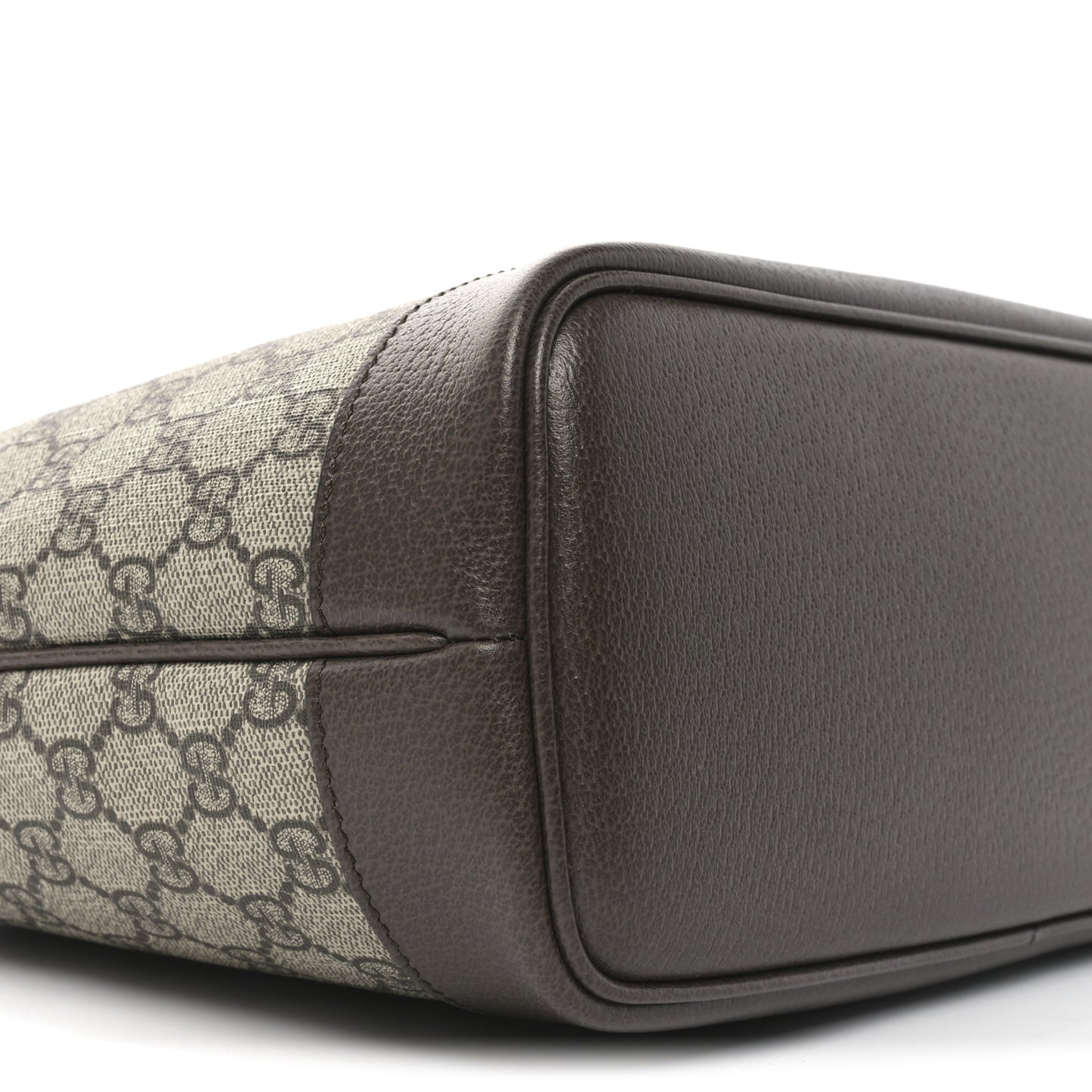 GG Supreme Monogram Textured Calfskin Small Ophidia Shoulder Tote Bag Beige Ebony New Acero