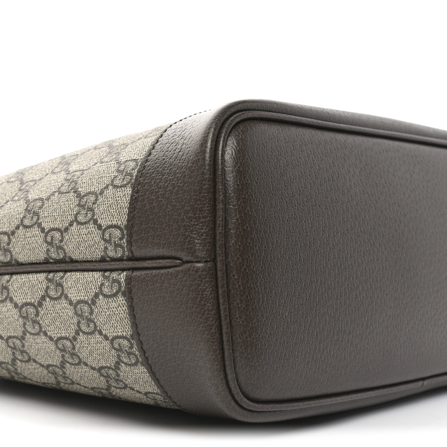 Gucci GG Supreme Monogram Textured Calfskin Small Ophidia Shoulder Tote Bag Beige Ebony New Acero 9 of 10