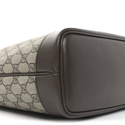 Gucci GG Supreme Monogram Textured Calfskin Small Ophidia Shoulder Tote Bag Beige Ebony New Acero 9 of 10