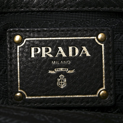 Prada Tessuto Nylon Soft Calf Small Tote Black 6 of 9