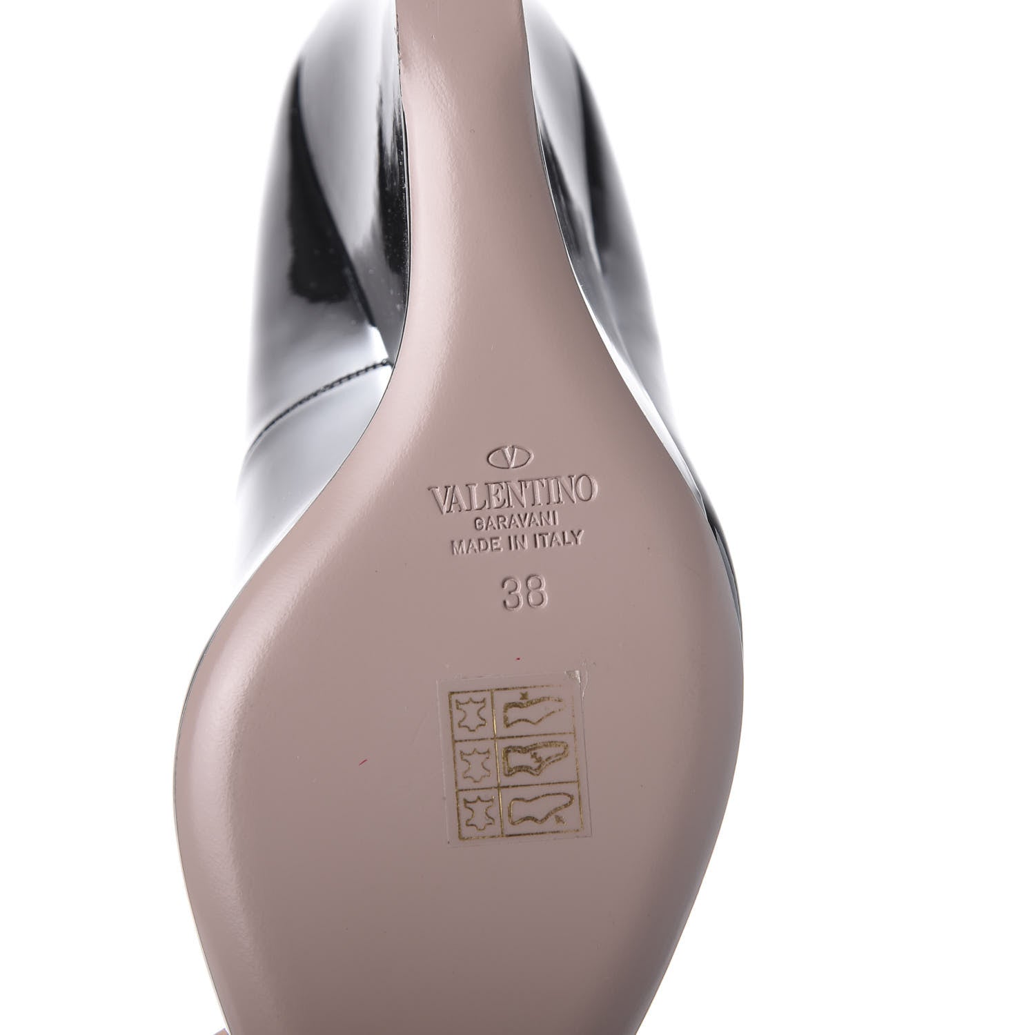 Valentino Garavani Patent Ringstud Wedges 38 Black 7 of 9