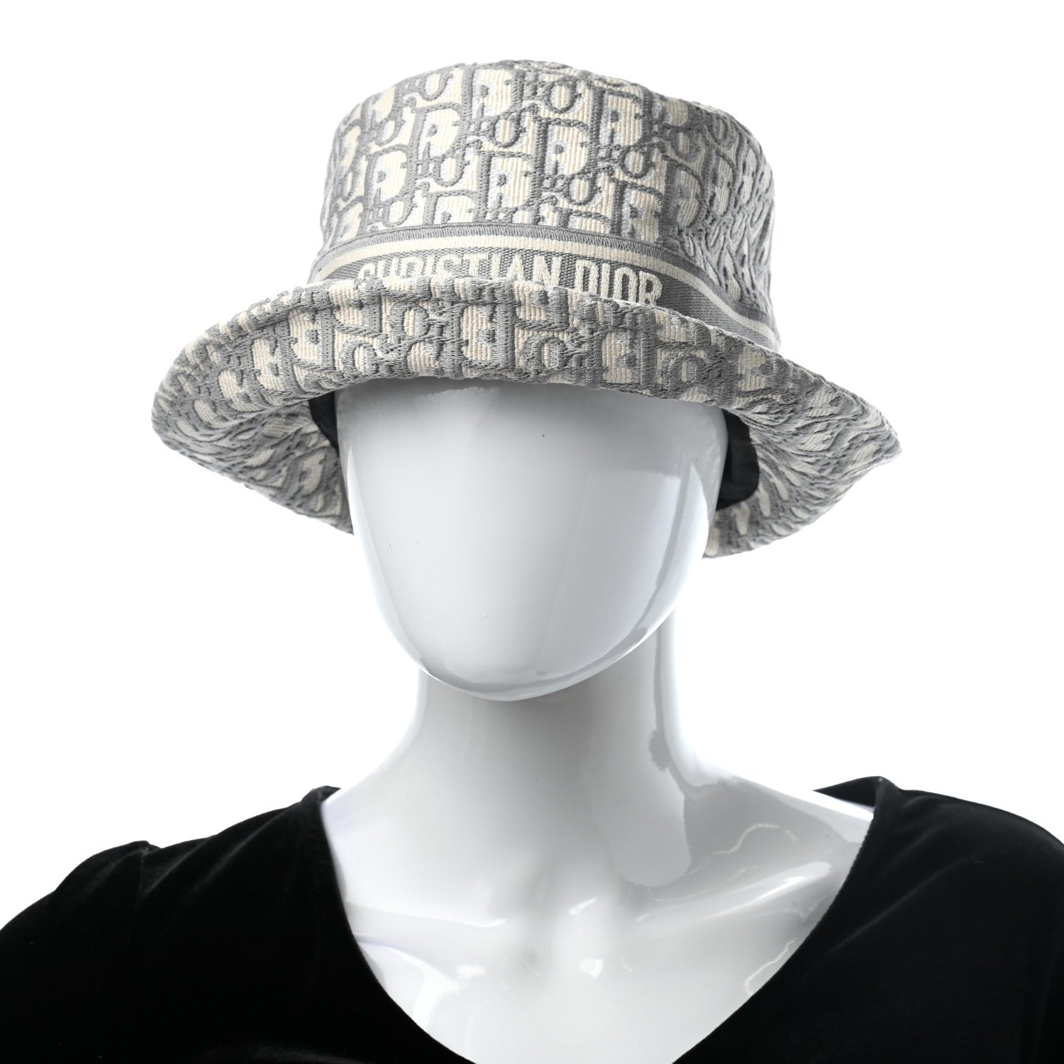 Christian Dior Oblique Bucket Hat 58 Grey 2 of 9