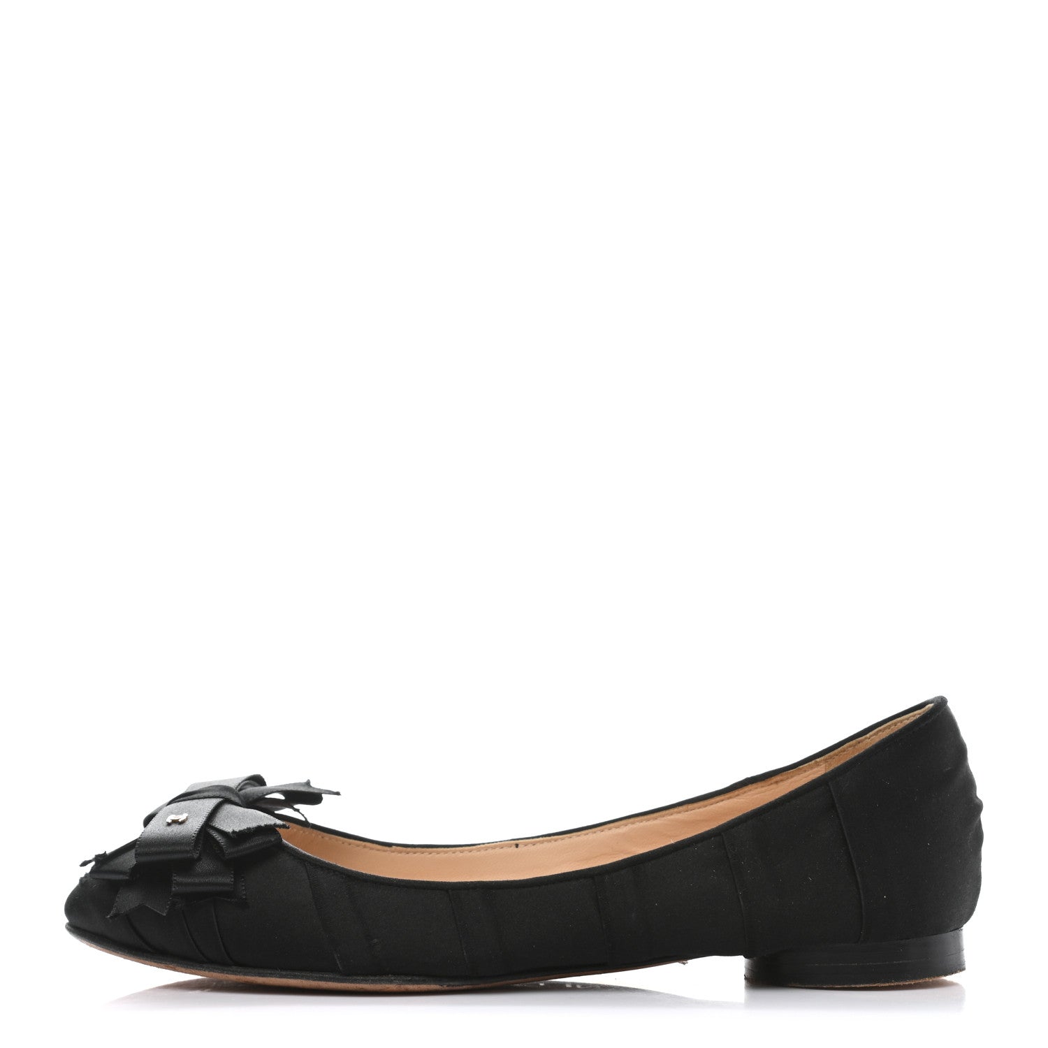 Chanel Satin CC Bow Flats 37 Black 1 of 13